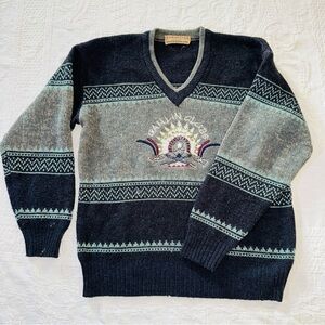 Vintage Cambridge Clothing Co. Sweater Blue Shades Knit Women's